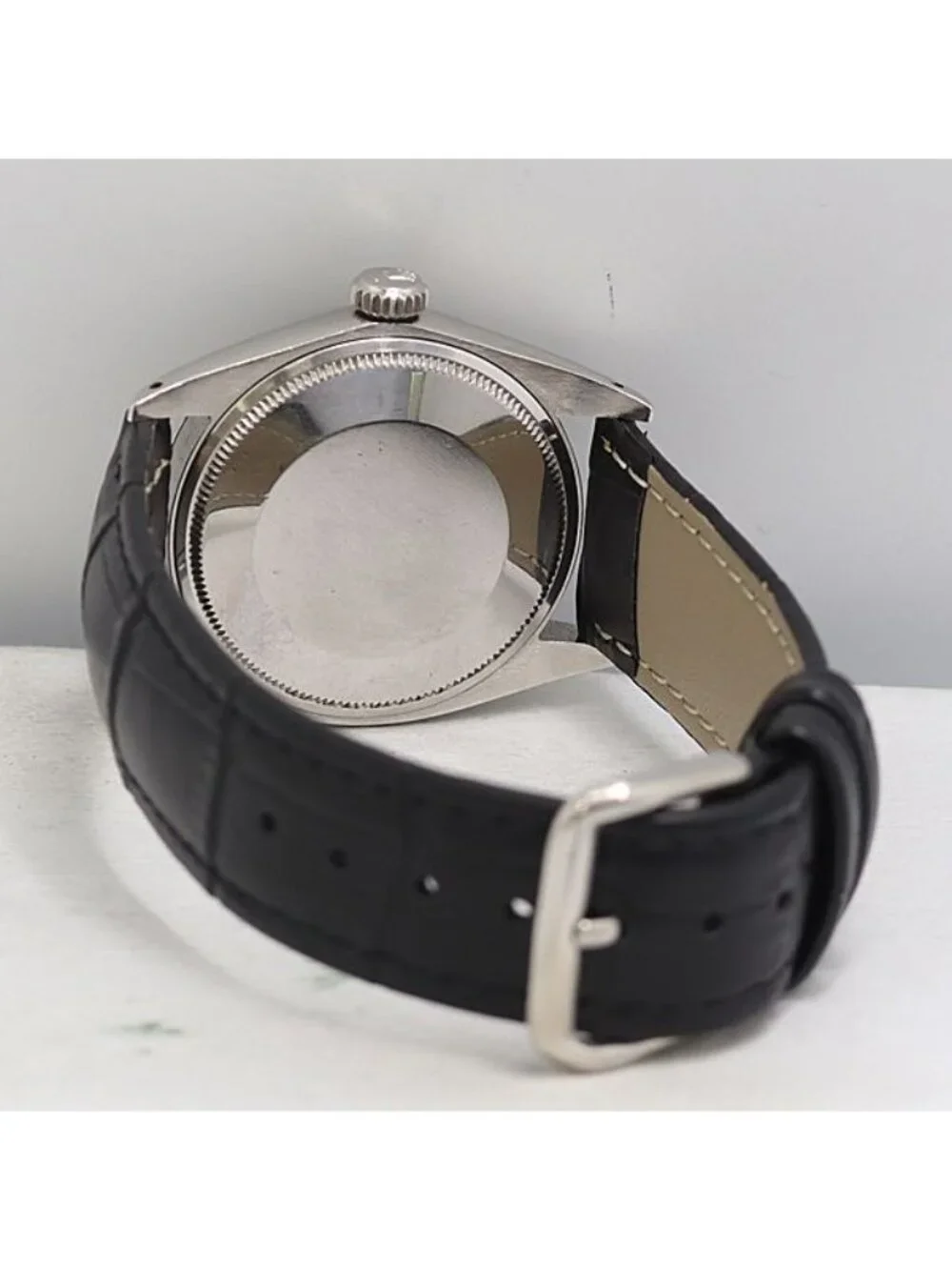 Rolex Oyster Perpetual Date Hand Wound Gray Dial Watch